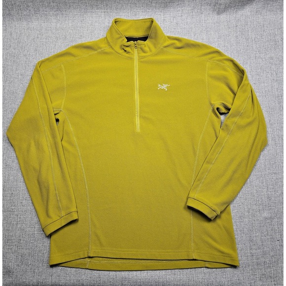 Arc'teryx Other - Arcteryx Delta LT Pullover Mens Large Dark Mustard 1/4 Zip Micro Grid